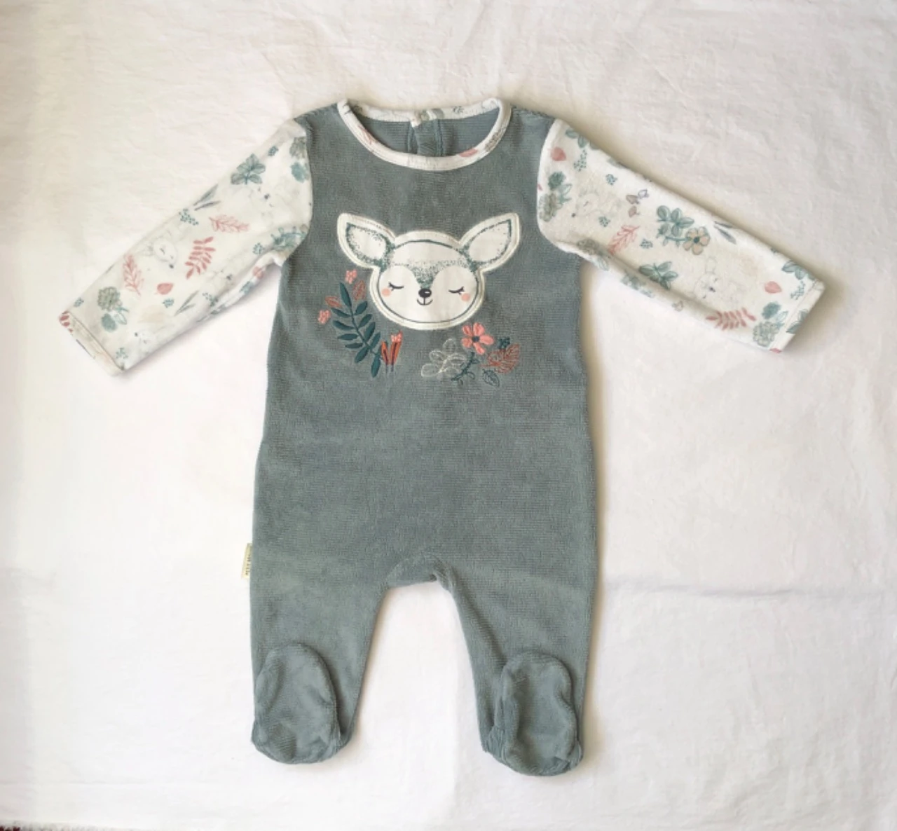 Petit Béguin velvet pajamas 9 months – photo 2